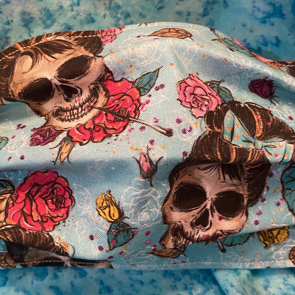 100% Cotton Audrey Hepburn Sugar Skull Mask